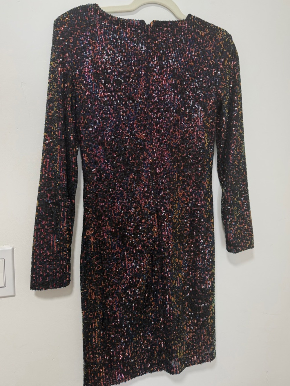 MANGO multicolored sequin long sleeve mini dress - Picture 5 of 5